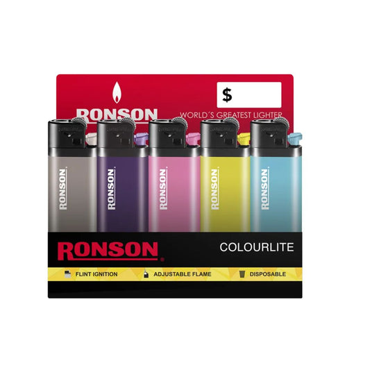 Ronson Encendedor Colourlite (Solido) Pack x 20 unidades