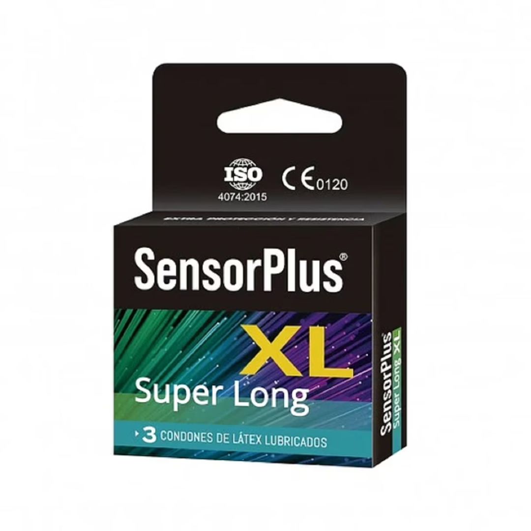 SensorPlus Preservativos Super Long XL / 3 unidades
