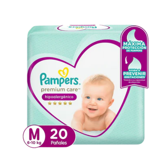 Pampers Premium Care Pañales M 20 Unidades