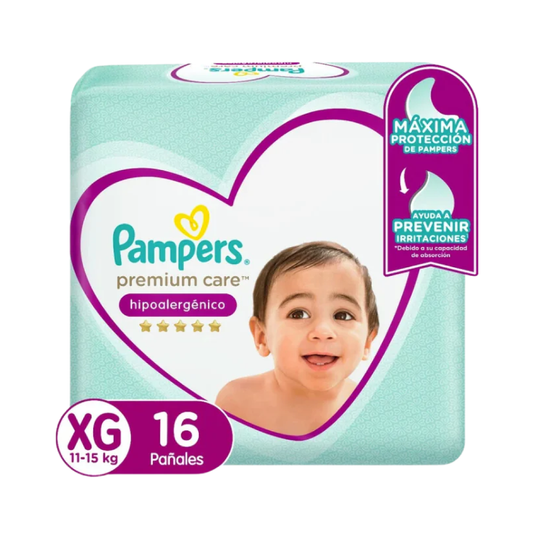 Pampers Premium Care Pañales XG 16 Unidades