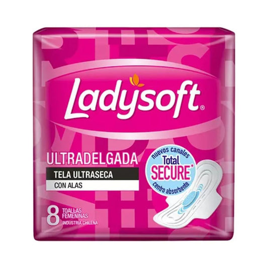 Ladysoft Toalla Higiénica Ultradelgada Tela Ultraseca 8 unidades