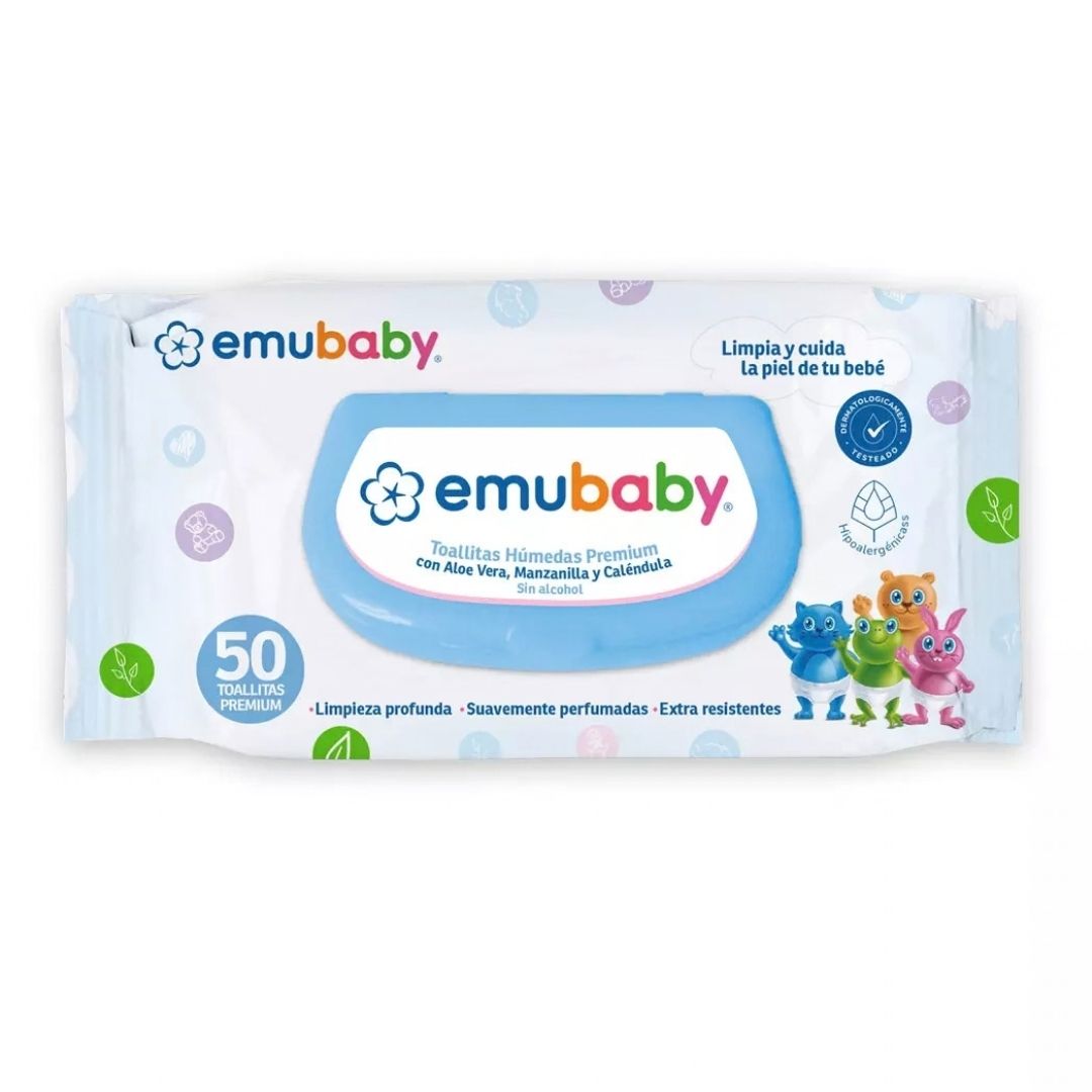 Emubaby Toalla Húmeda x 50 unidades