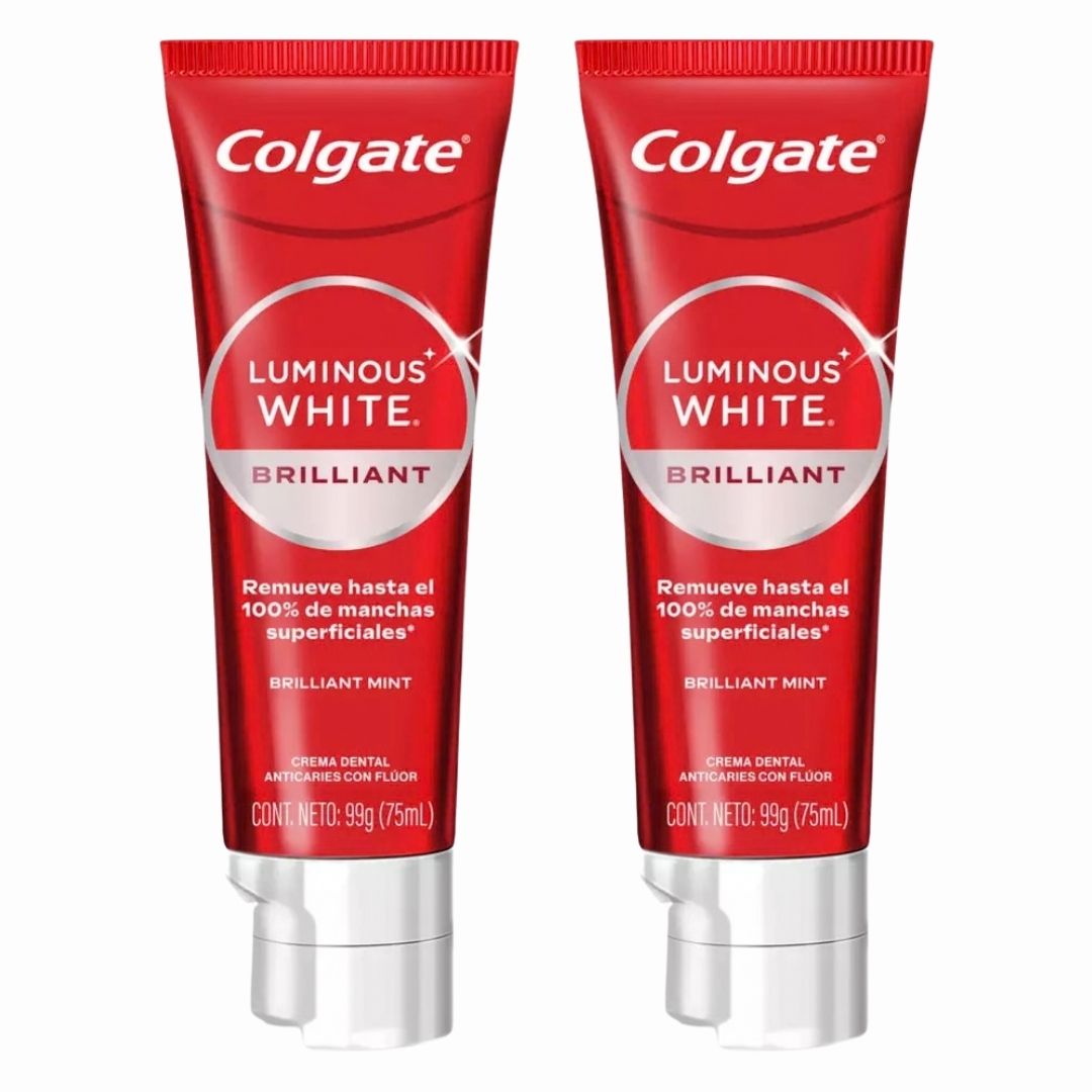 Colgate Crema Dental Luminous White Pack 2 unidades x 75 ml