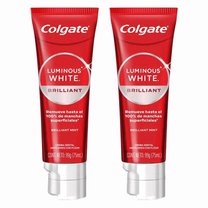 Colgate Crema Dental Luminous White Pack 2 unidades x 75 ml
