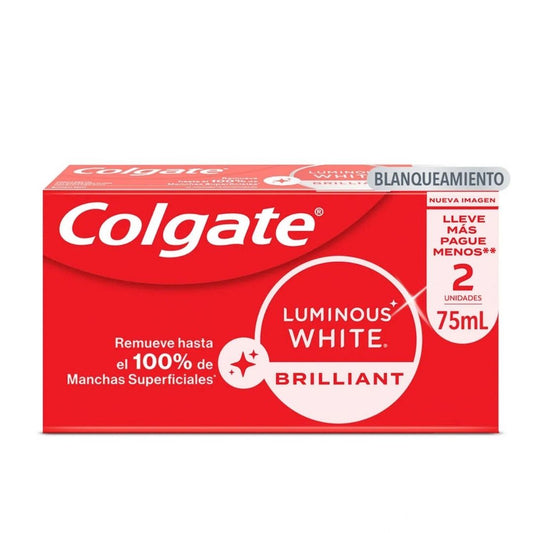 Colgate Crema Dental Luminous White Pack 2 unidades x 75 ml