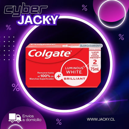 Colgate Crema Dental Luminous White Pack 2 unidades x 75 ml