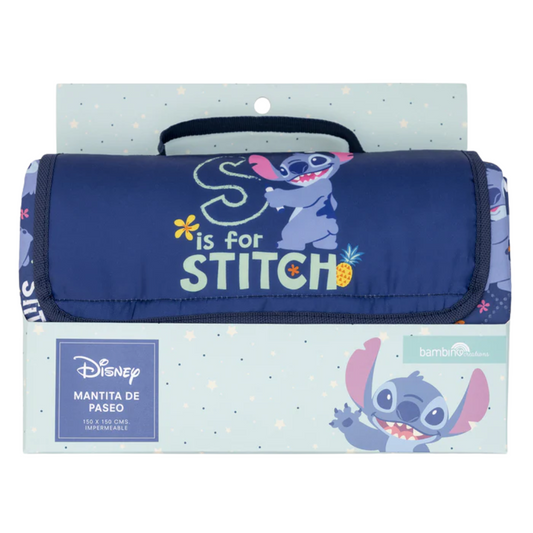 Bambino Manta de Juegos Impermeable Disney de Stitch / 150x150 cms