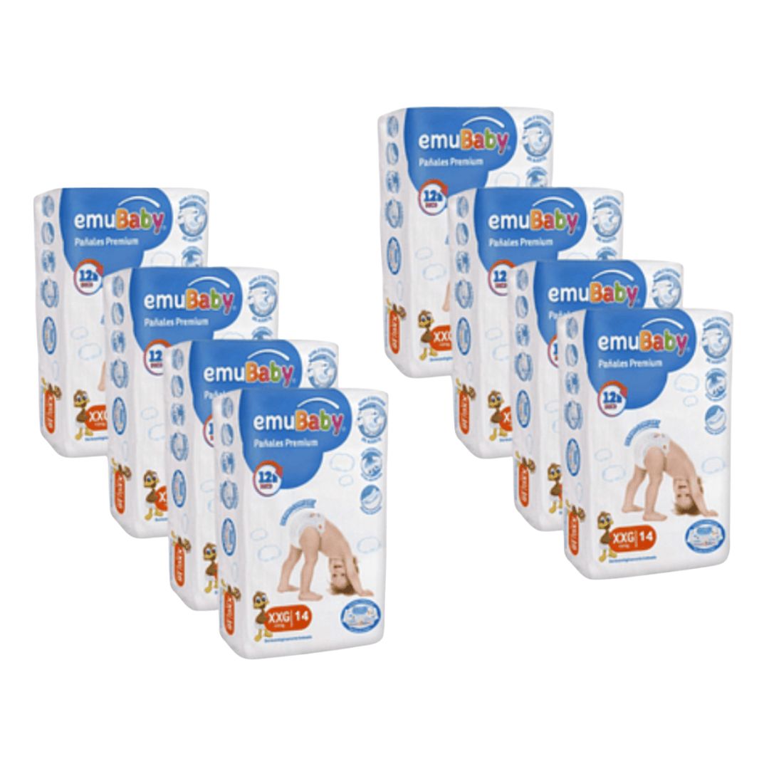 Emubaby Premium Pañal Talla XXG / Manga 8 paquetes x 14 unidades