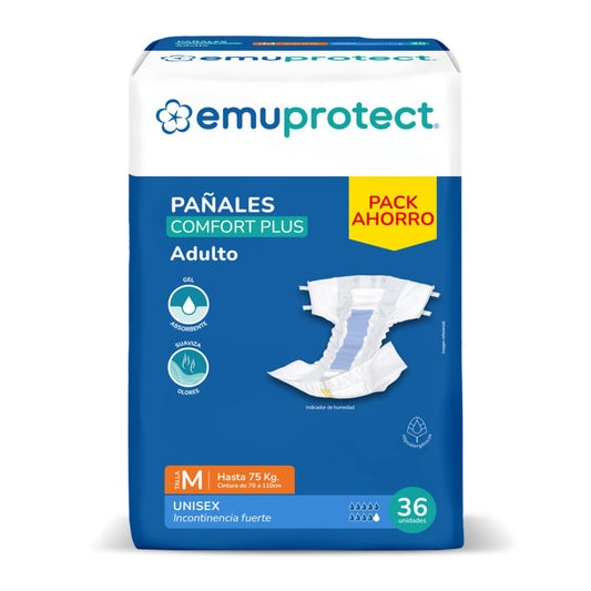 Emuprotect Pañal Talla M / 36 unidades