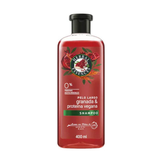 Herbal Essences Shampoo Granada y Proteína Vegana 400 ml
