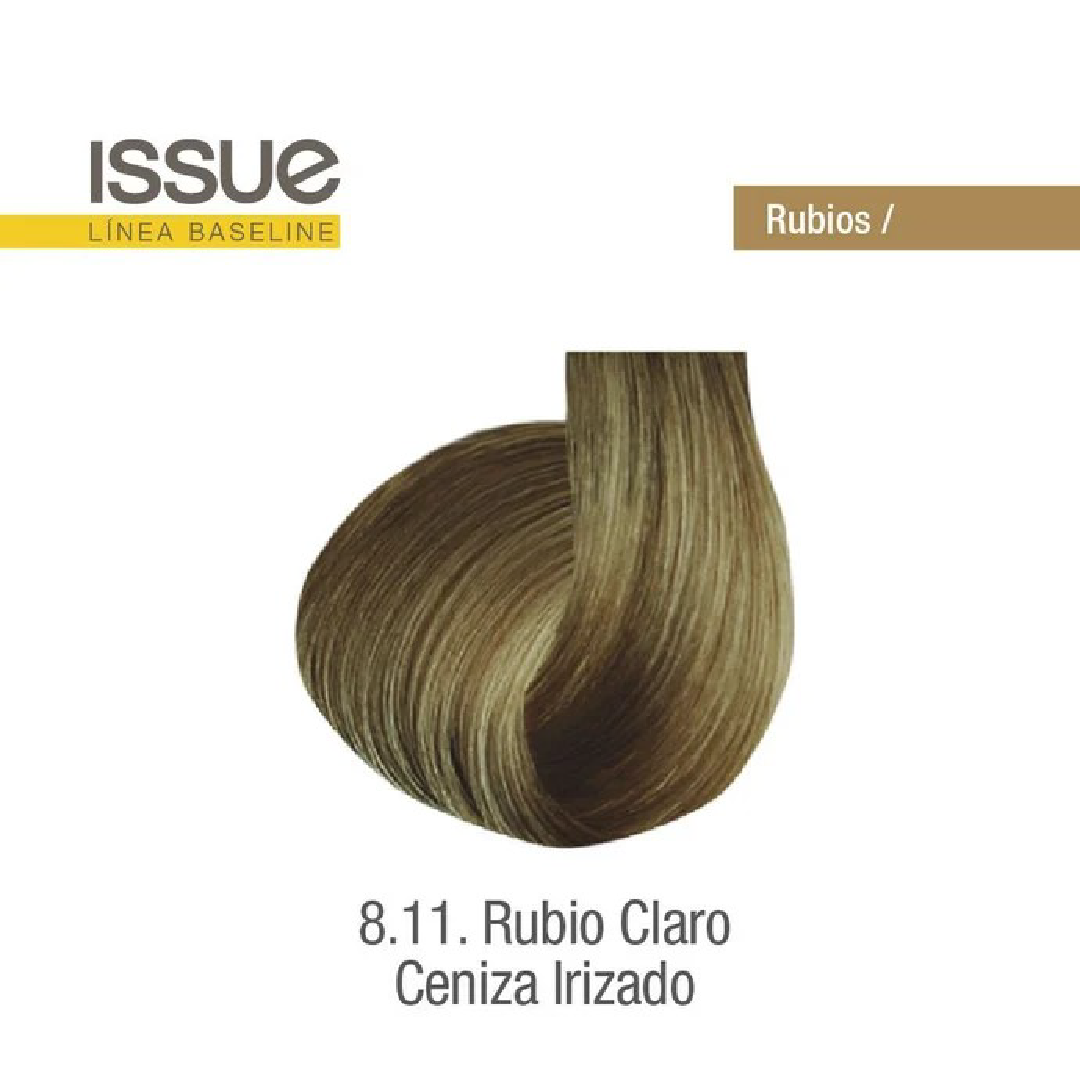 Issue Tintura 8.11 Rubio Claro Ceniza Irizado