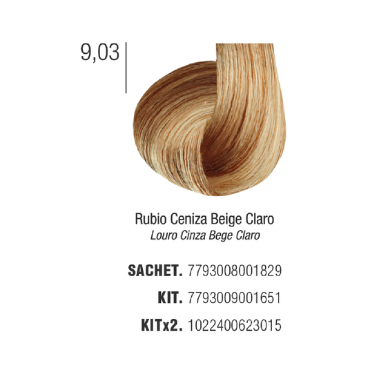 Issue Tintura 9.03 Rubio Ceniza Beige Claro