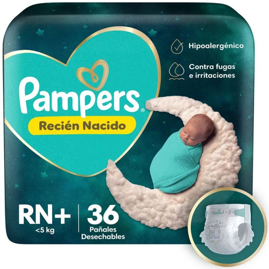 Pampers Pañal talla RN+ / 36 Unidades
