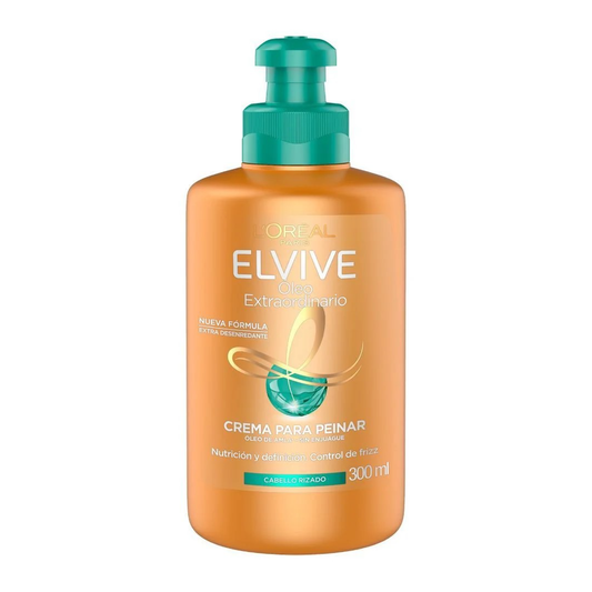 Elvive Crema de Peinar Óleo Extraordinario Rizos 300 ml