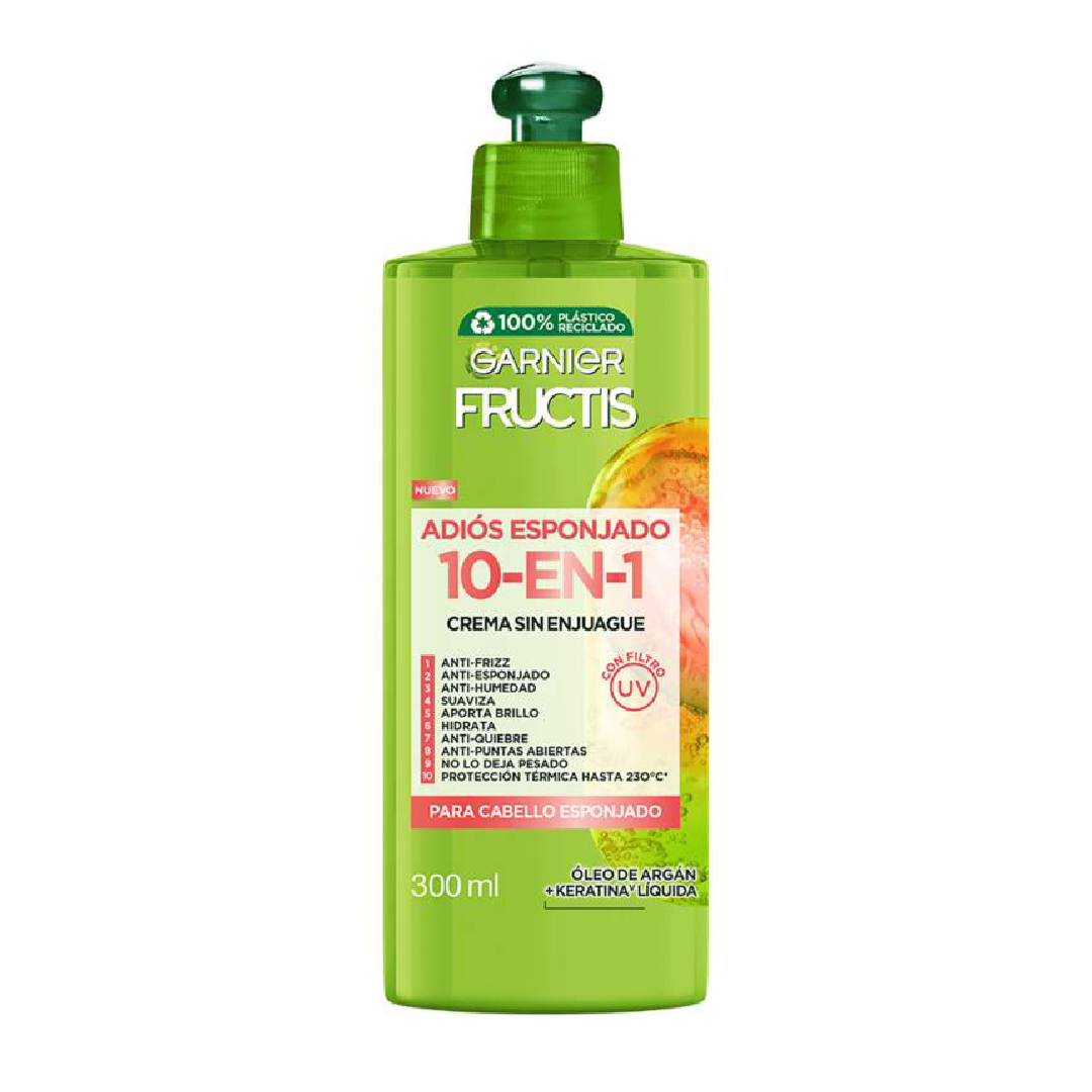 Fructis Crema de Peinar Sin Enjugue Adiós Esponjado 300 ml