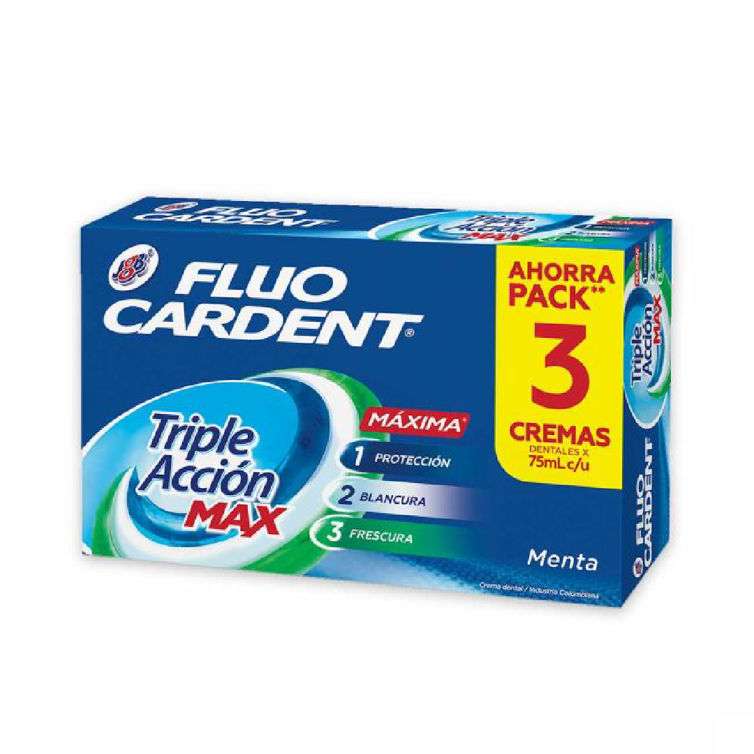 Fluo Cardent Triple Acción Max 3 x 75 ml