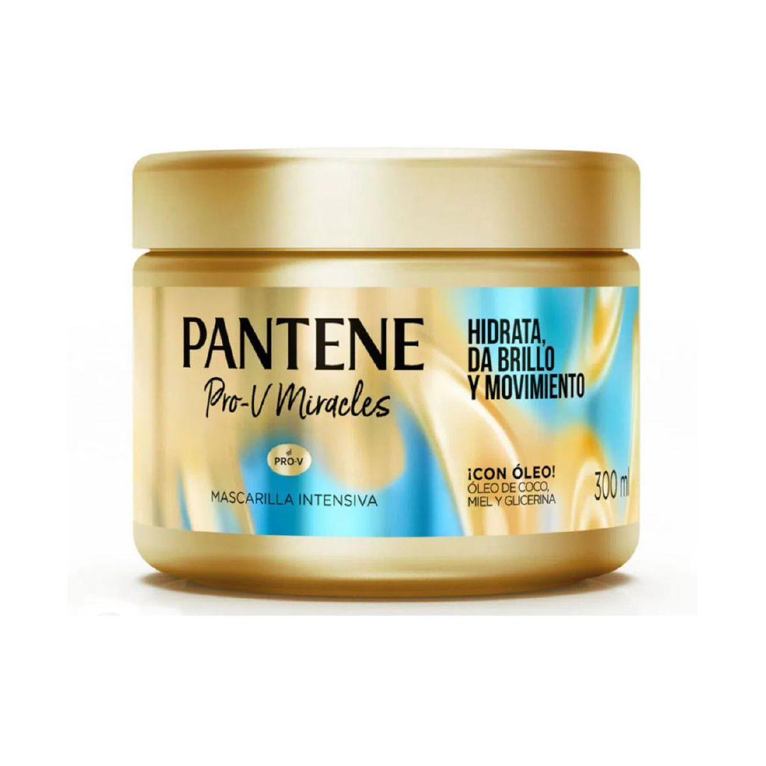 Pantene Mascarilla de Tratamiento Hidrata, da Brillo y Movimiento 300 ml