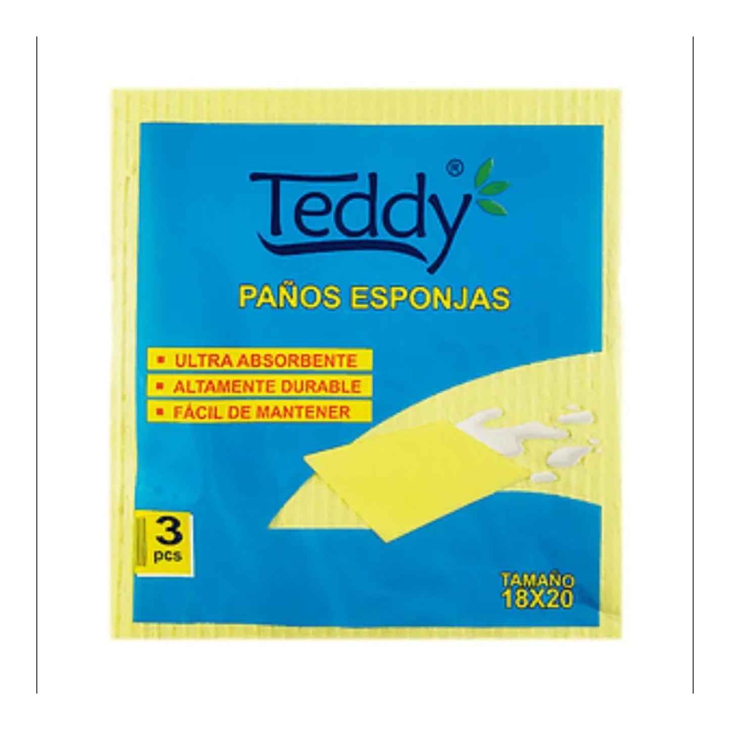 Teddy Paño Esponja 3 Unidades