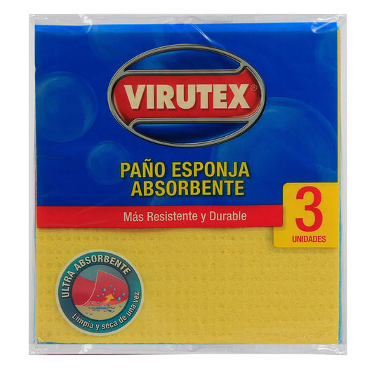 Virutex Paño Esponja 3 Unidades