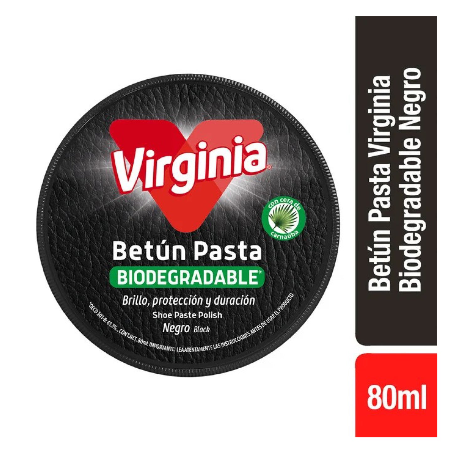 Virginia Betún Pasta Negro 80 ml