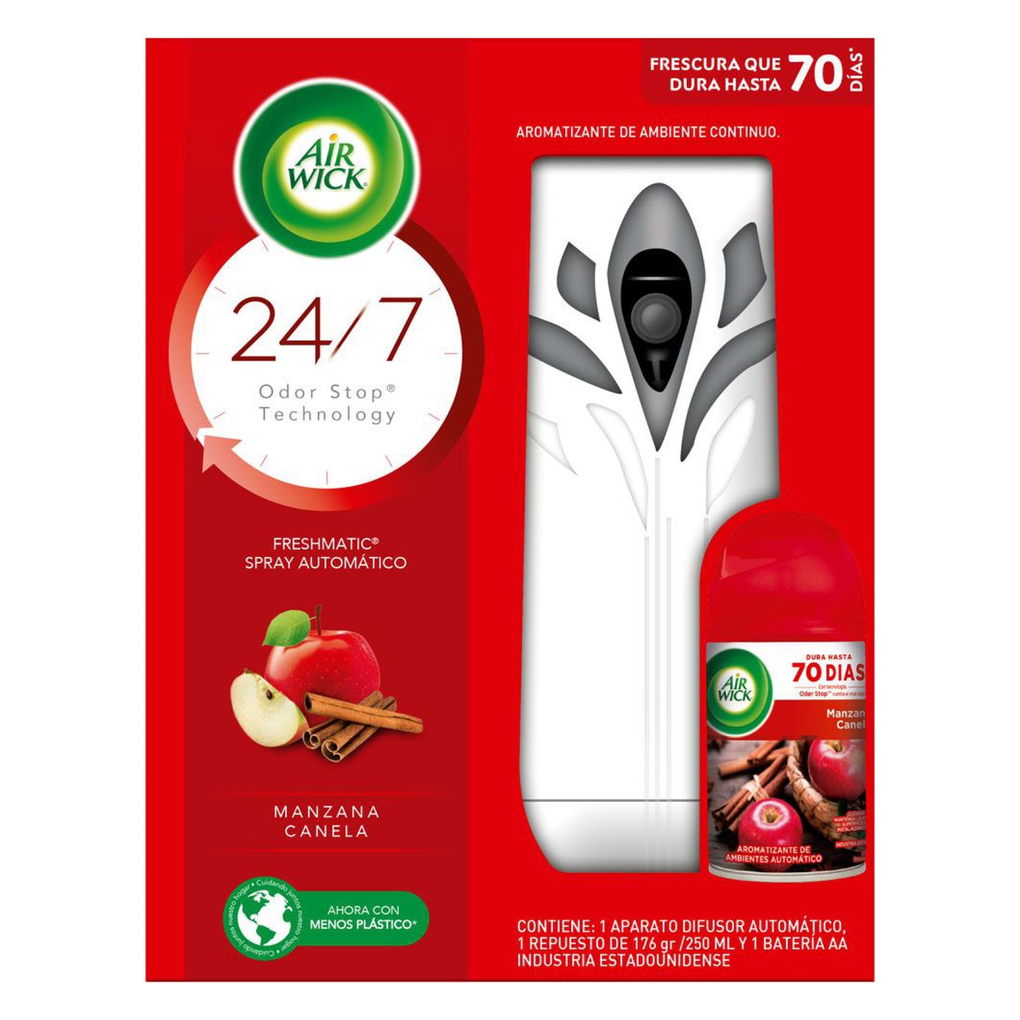 Air Wick Máquina + Repuesto Manzana Canela 250 ml