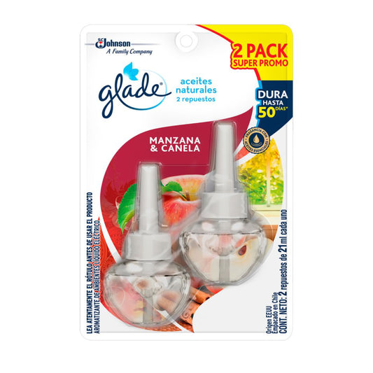 Glade 2 Aceites Manzana Canela 21 ml