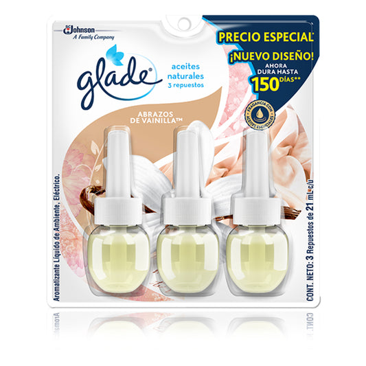 Glade 3 Aceites Encanto de Vainilla 21 ml