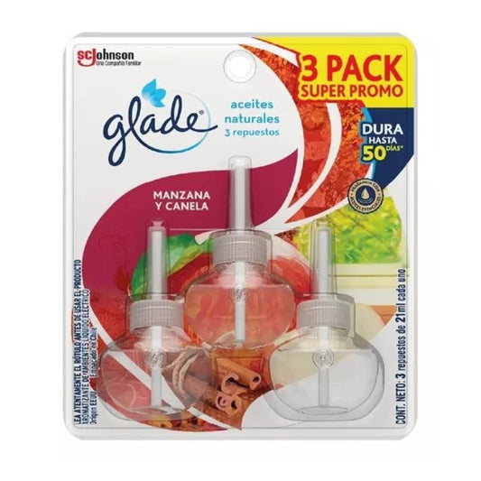 Glade 3 Aceites Manzana Canela 21 ml