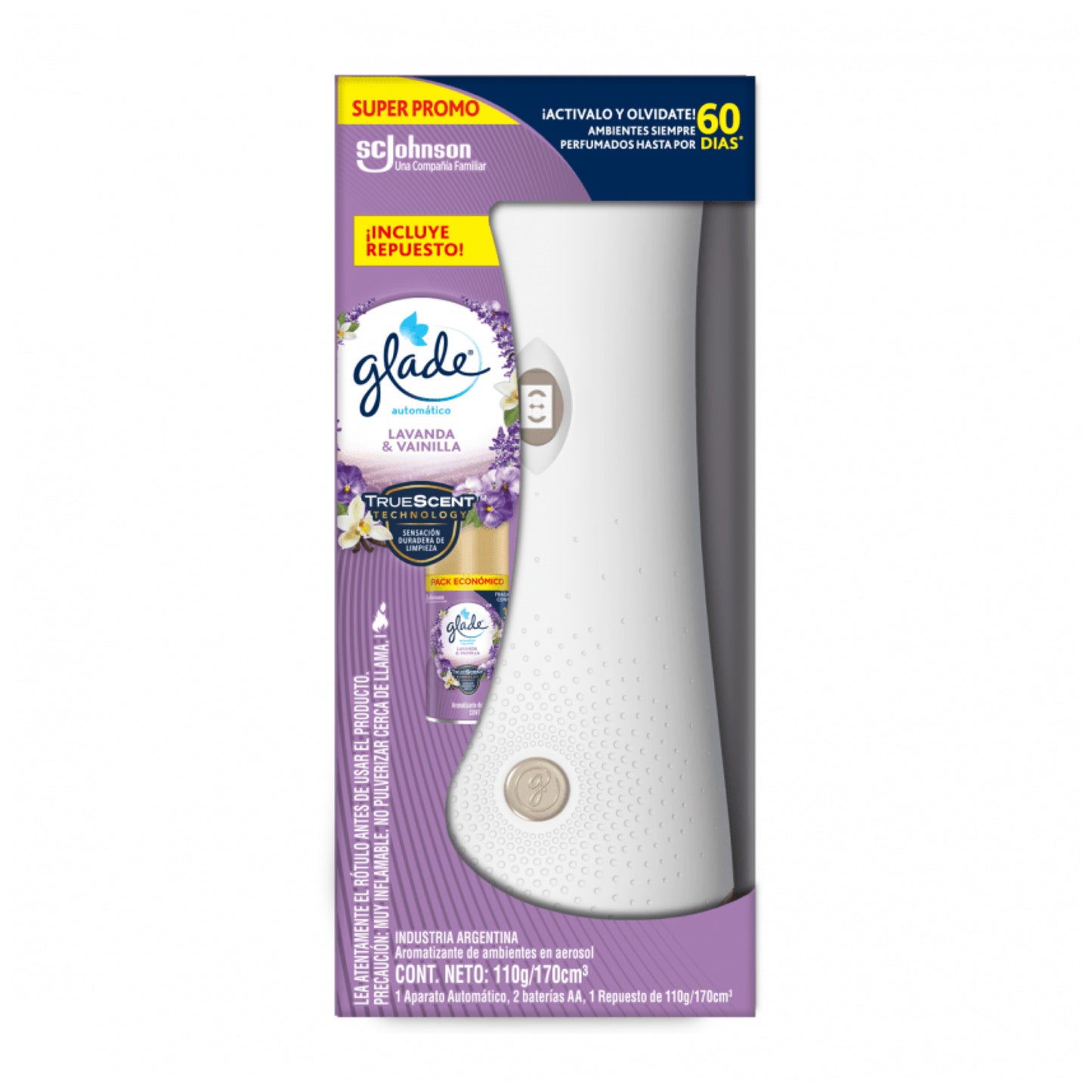 Glade Máquina + Repuesto Lavanda & Vainilla 170 ml