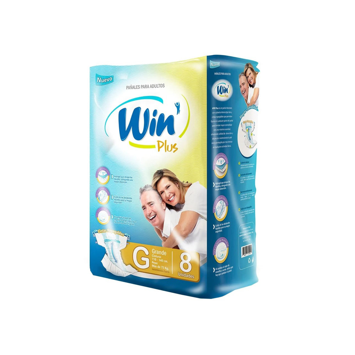 Win Plus Pañal G 8 Unidades – Jacky