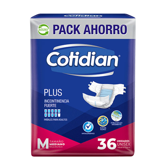 Cotidian Plus Pañal M 36 Unidades