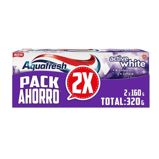 Aquafresh Active White Pack 2 unidades x 160 grs
