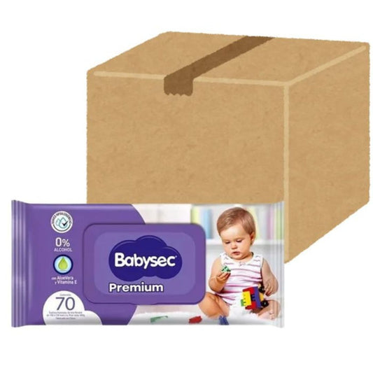 Babysec Toallas Húmedas 70 unidades / Caja 12 paquetes