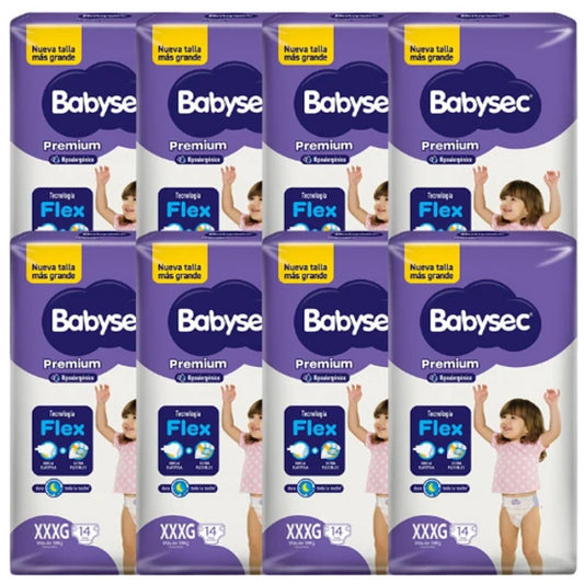 Babysec Premium Pañal Talla XXXG / Manga 8 aquetes x 14 unidades