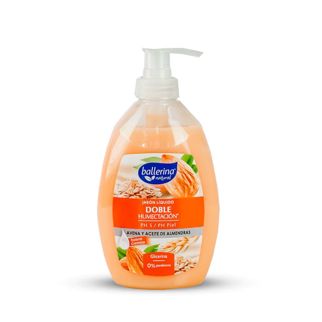 Ballerina Jabón Líquido con Válvula Avena y Aceite de Almendras 350 ml