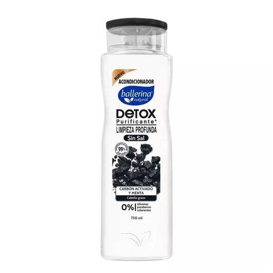 Ballerina Acondicionador Detox Carbón Frasco 750 ml
