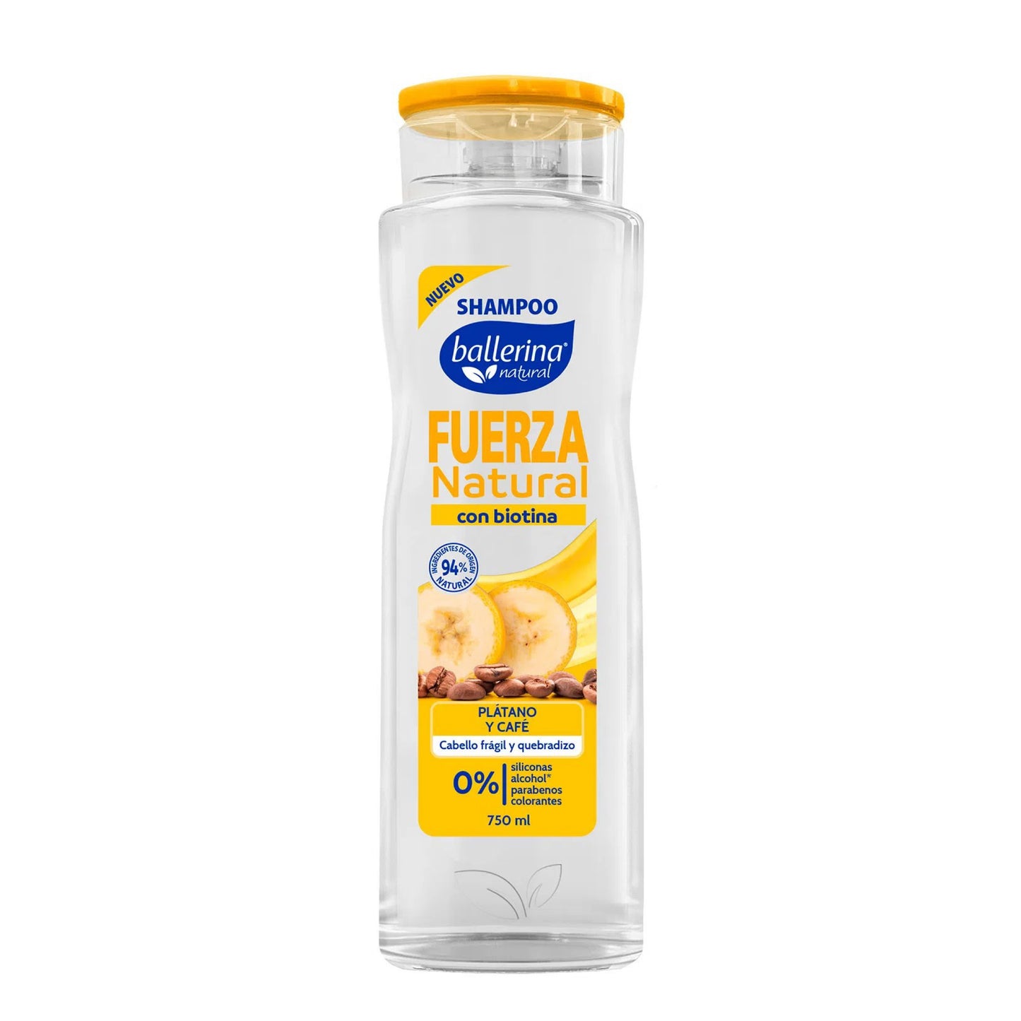 Ballerina Shampoo Fuerza Natural Frasco 750 ml