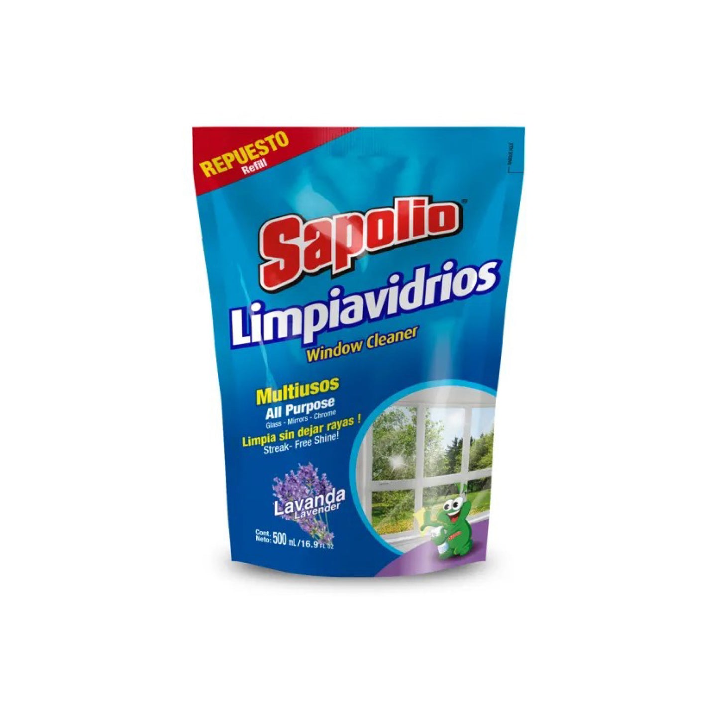 Sapolio Limpia Vidrios Recarga 500 ml