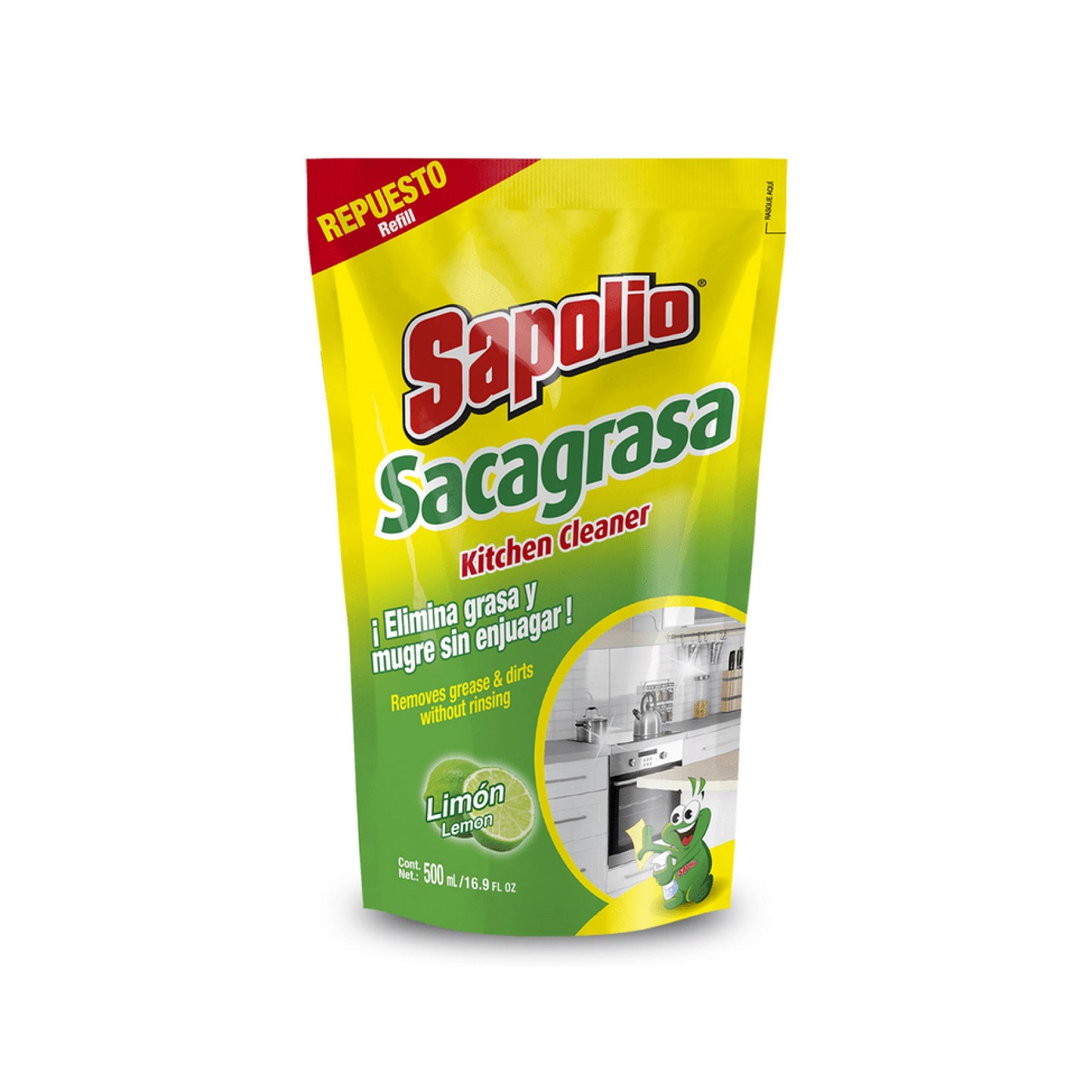 Sapolio Sacagrasa Recarga 500 ml