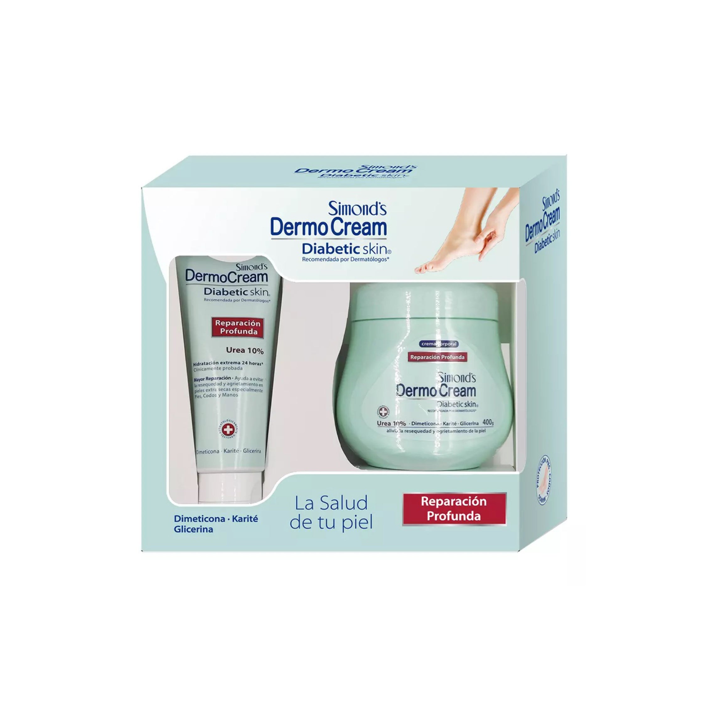 Simond´s Dermo Cream Diabetic Skin / Estuche / Pack 80 ml + 400 ml. – Jacky