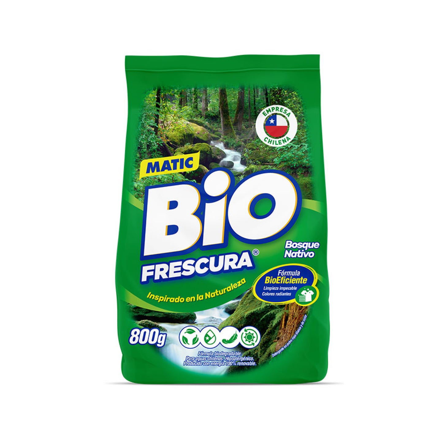 Bio Detergente Polvo Bosque Nativo 800 grs