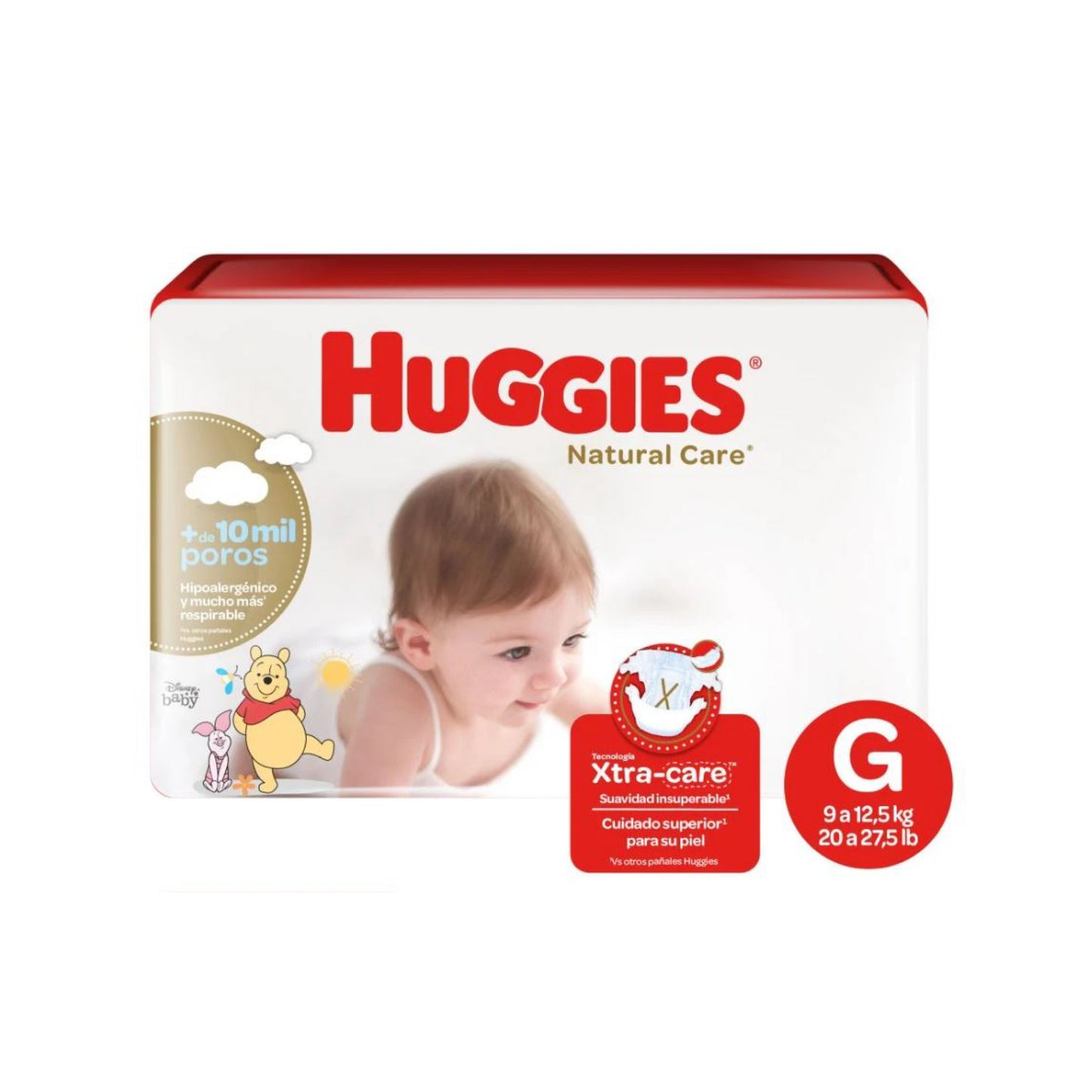 Huggies Natural Care Pañal talla G / 18 Unidades