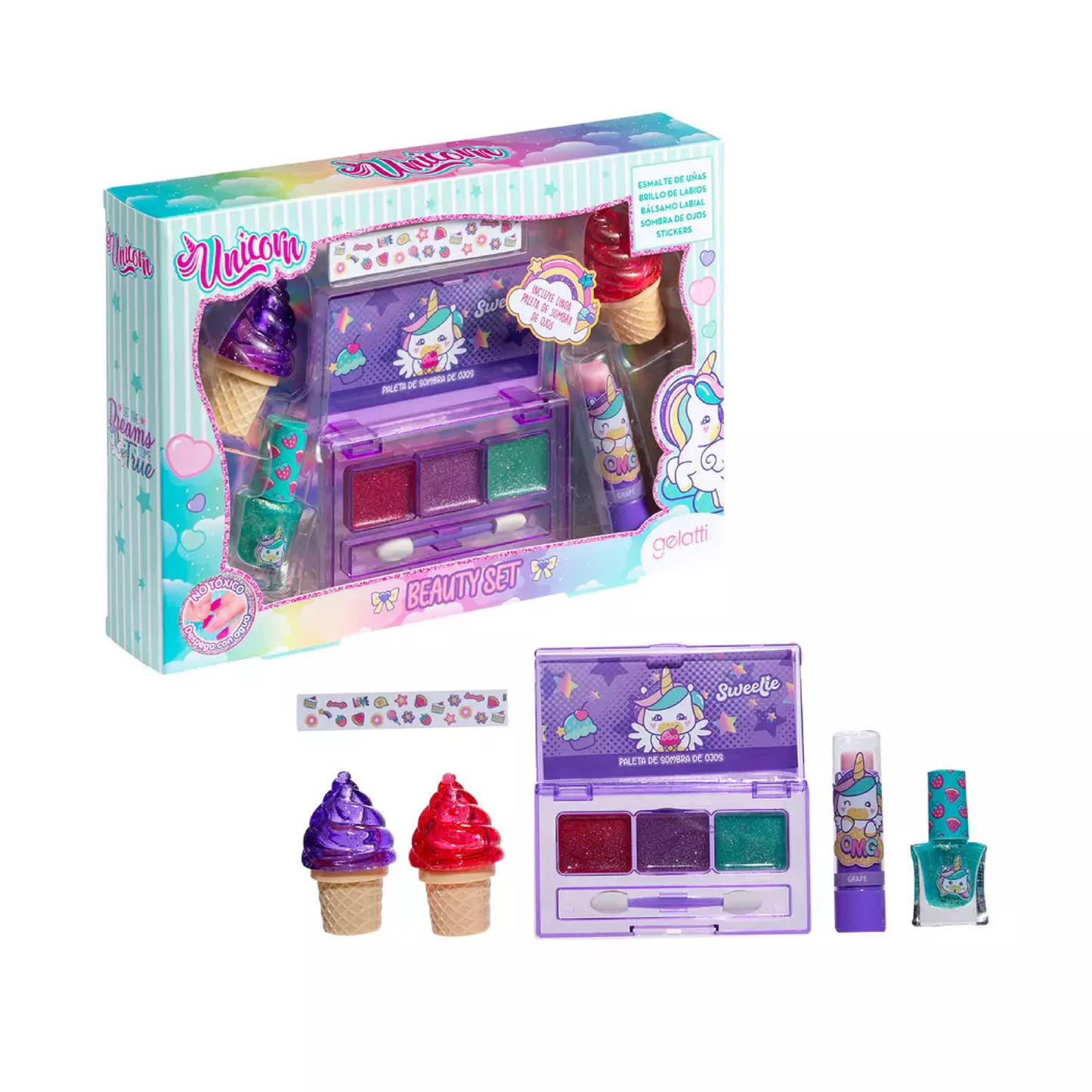 Set de maquillaje Unicorn Gelatti niñas