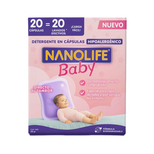 Nanolife Detergente en Cápsulas Baby / 20 Unidades
