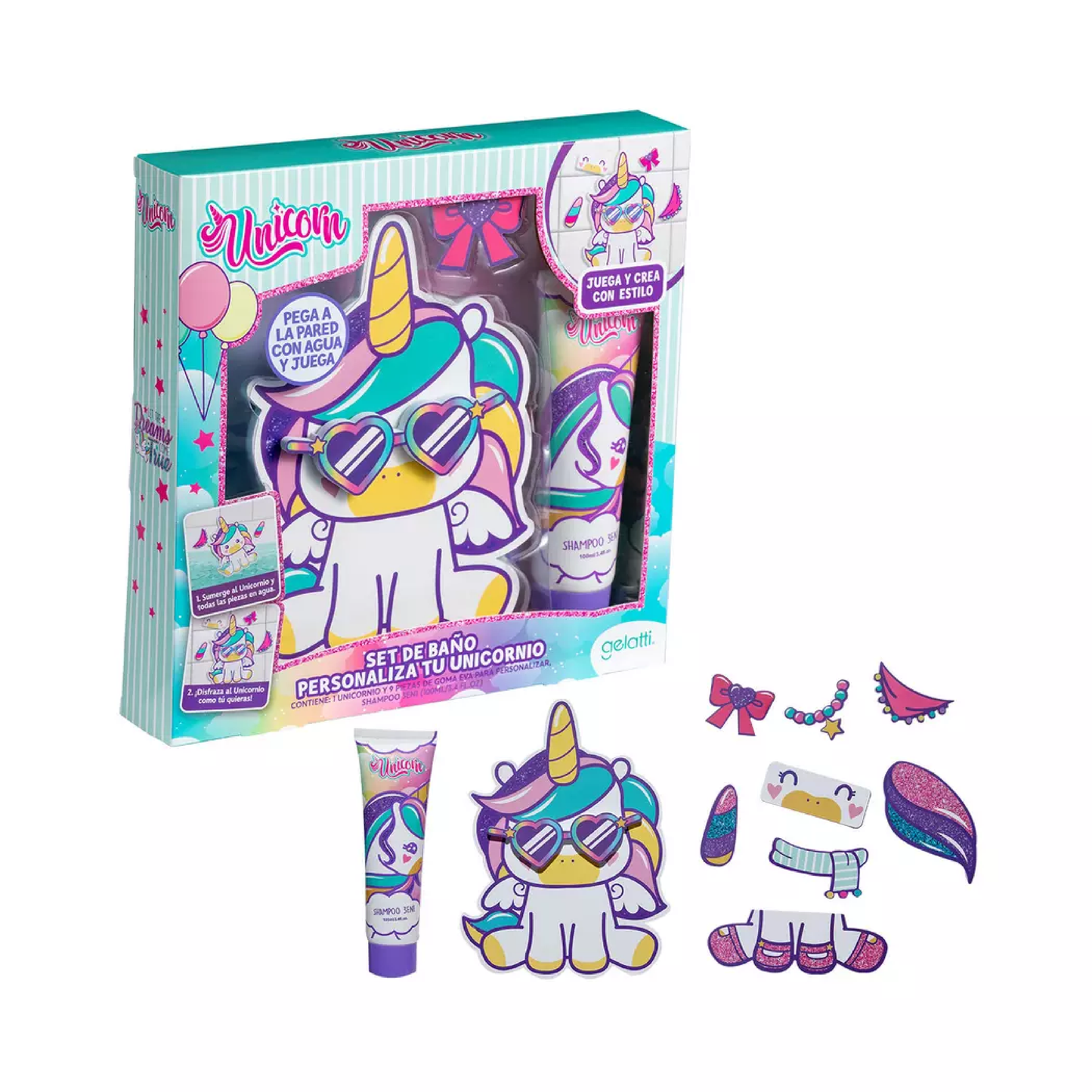 Estuche Juego Baño Unicornio