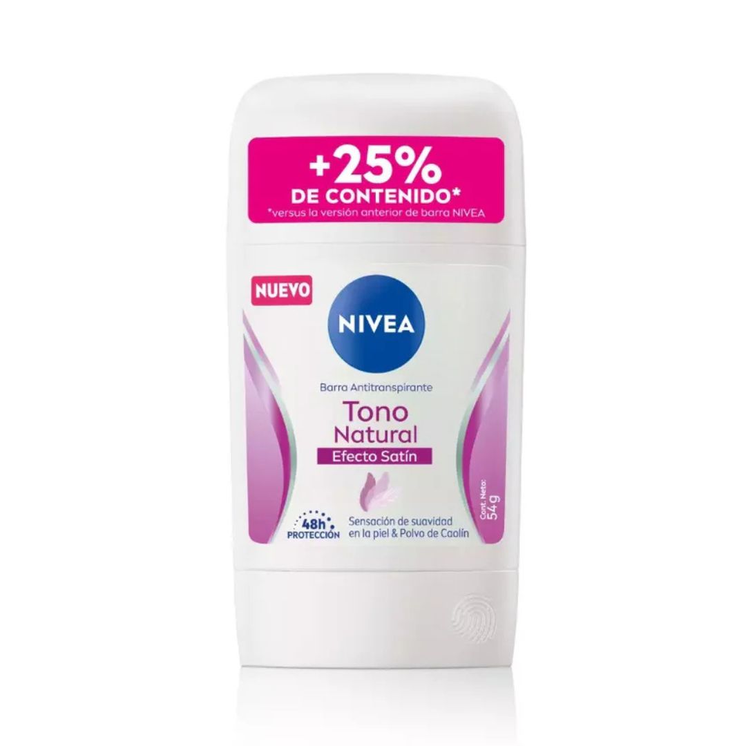 Nivea Barra Dama Tono Natural Efecto Satín 54 grs