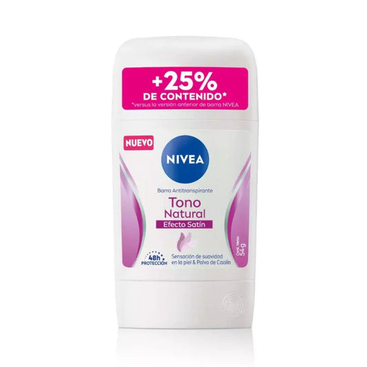 Nivea Barra Dama Tono Natural Efecto Satín 54 grs