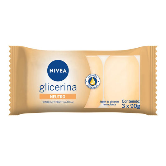 Nivea Jabón Barra Neutro / Pack 3 unidades x 90 grs