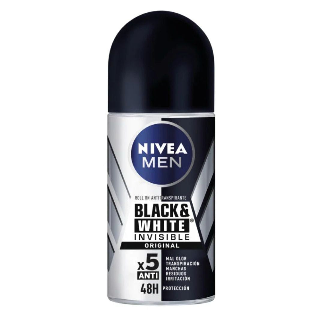 Nivea Roll On Varón Black & White Original 50 ml