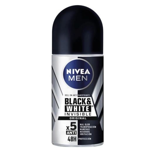 Nivea Roll On Varón Black & White Original 50 ml
